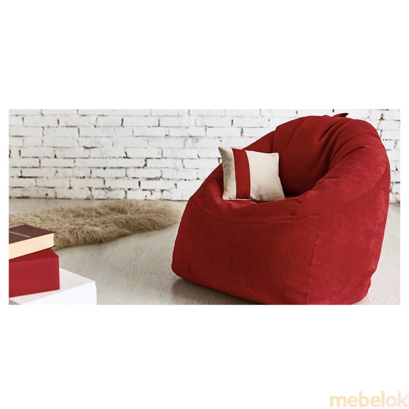 Кресло Smile красное с подушками