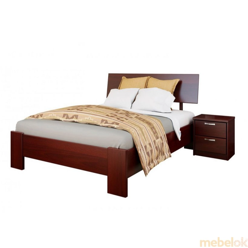 ліжко з виглядом в обстановці (Ліжко Титан 160х200 із щита бука)