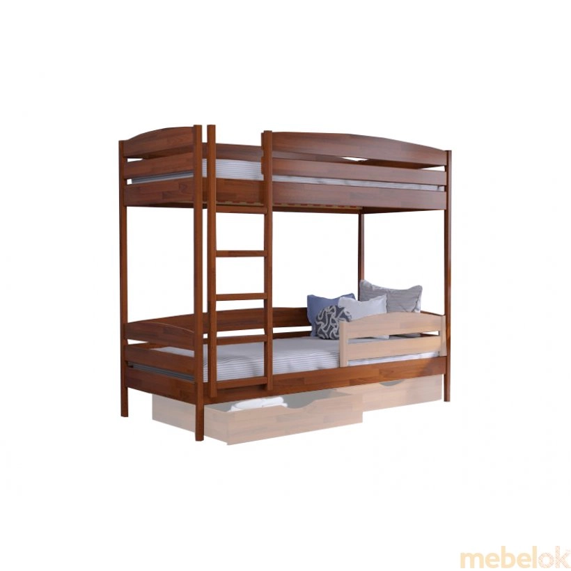 Двоярусне ліжко Дует Плюс 80х190 із щита бука від фабрики Естелла (Estella)