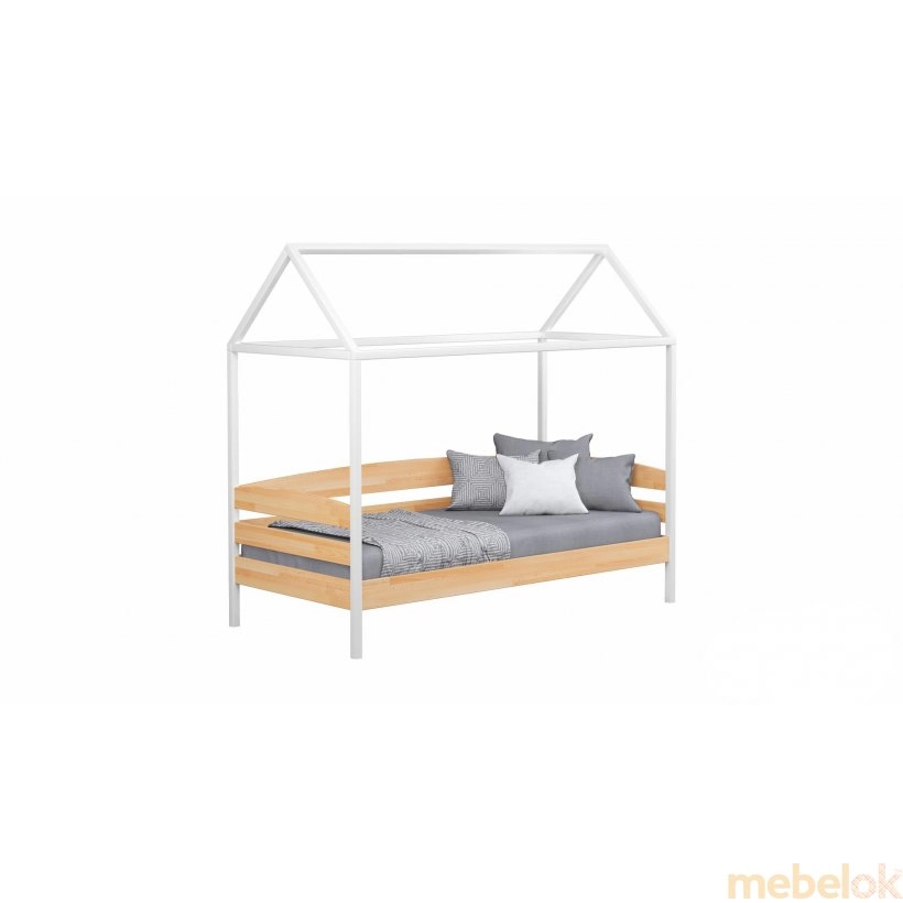 ліжко з виглядом в обстановці (Ліжко Аммі Плюс 90x200 із щита бука)