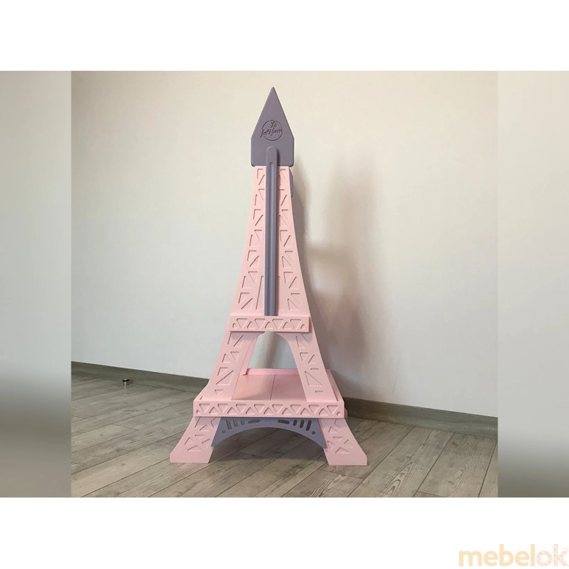 навісну полицю, модус, підставку з виглядом в обстановці (Книжкова полиця Eiffel Tower Pink)