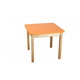Стіл дерев'яний стільниця кольорова помаранчева
