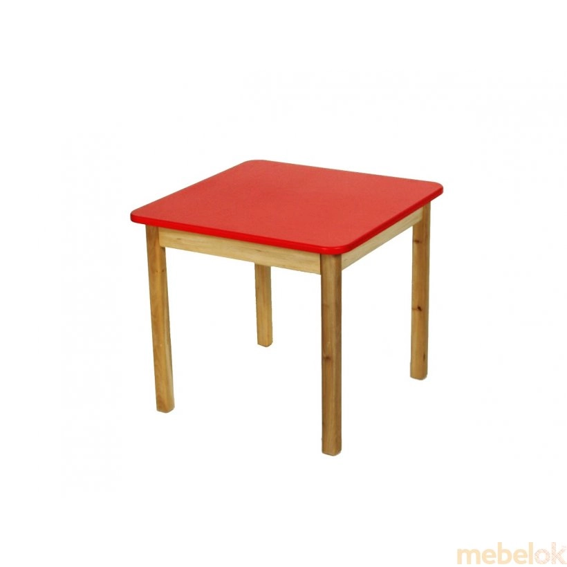 Стол деревянный столешница цветная красная