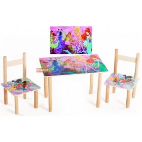 Набір дитячих меблів стіл і 2 стільці Вінкс