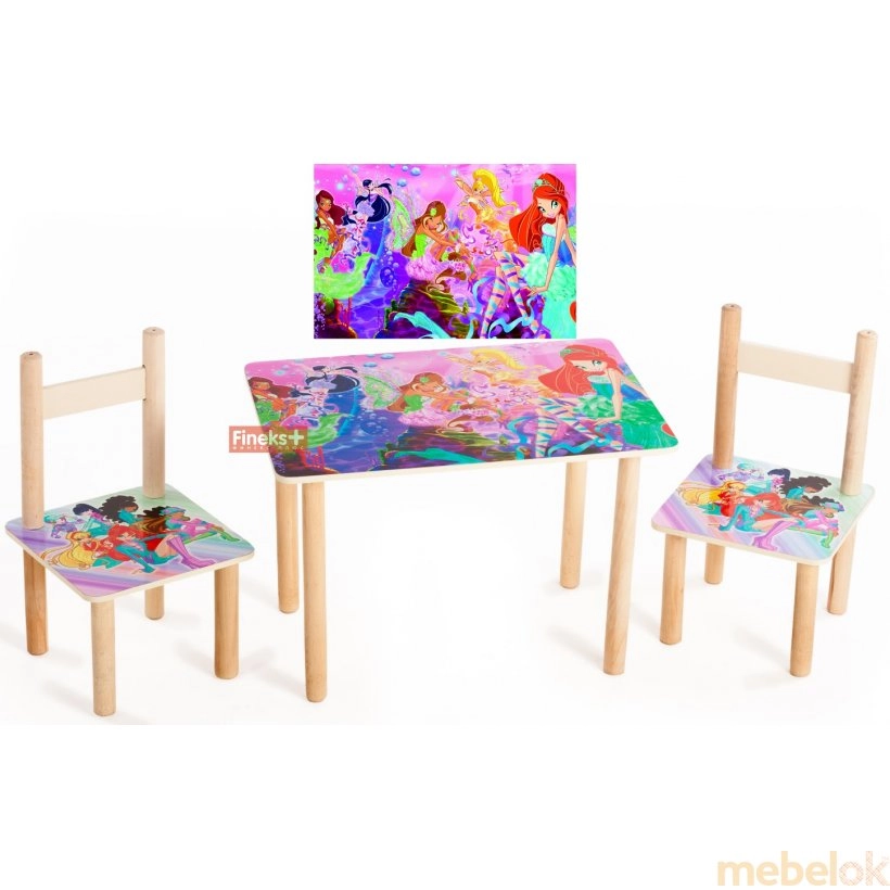 Набор детской мебели стол и 2 стула Винкс