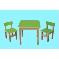 Еко набір меблів стіл дерев'яний та 2 стільчика