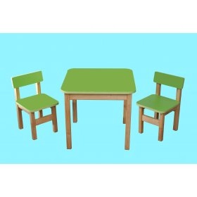 Эко набор мебели стол деревянный и 2 стульчика