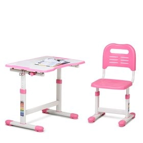 Комплект парта та стілець зростаючі Sole II Pink-s