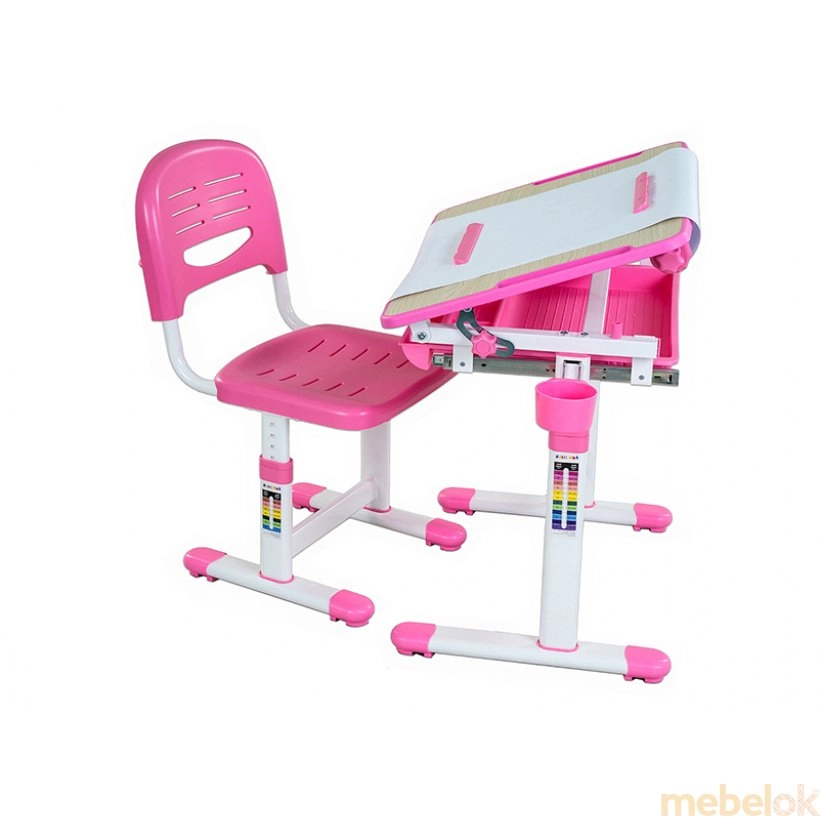 Комплект парта і стілець, що ростуть Bambino Pink від фабрики FunDesk (ФанДеск)