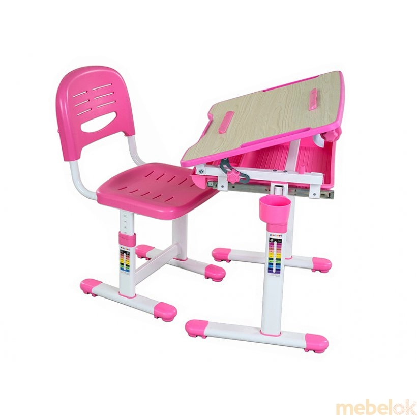 Комплект парта і стілець, що ростуть Bambino Pink