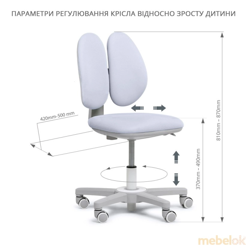 Чохол для крісла Mente Blue від фабрики FunDesk (ФанДеск)