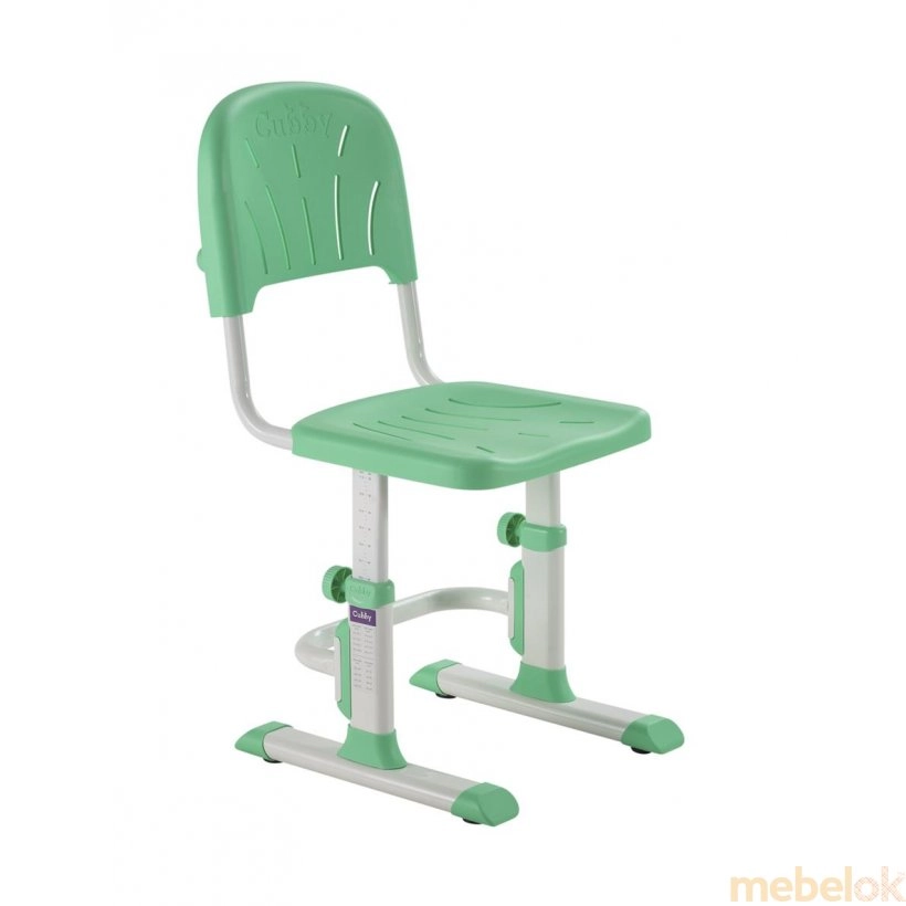 комплект Стол + Стулья с видом в обстановке (Комплект парта и стул растущие DISA GREEN)