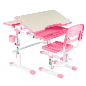 Комплект парта и стул растущие Lavoro Pink