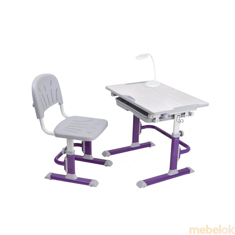 Комплект парта і стілець, що ростуть Lupin Purple