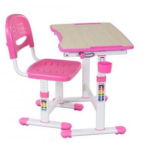 Комплект парта і стілець, що ростуть Piccolino II Pink