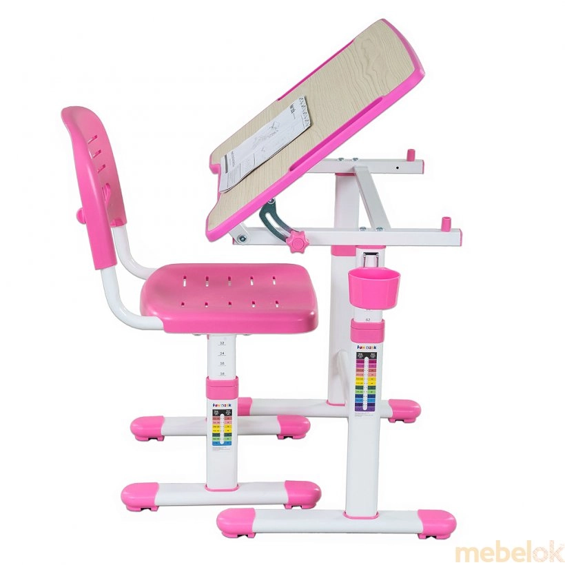 Комплект парта и стул растущие Piccolino II Pink от фабрики FunDesk (ФанДеск)