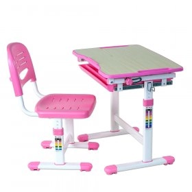 Комплект парта і стілець, що ростуть Piccolino Pink