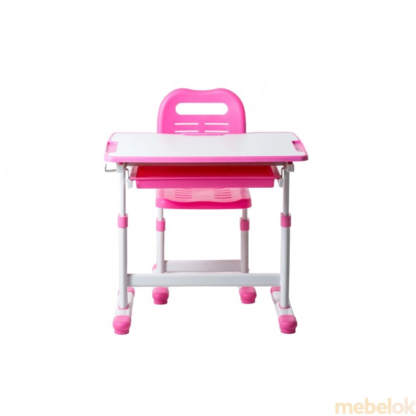 Комплект парта и стул растущие Sole Pink с другого ракурса