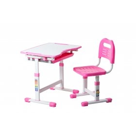 Комплект парта и стул растущие Sole Pink