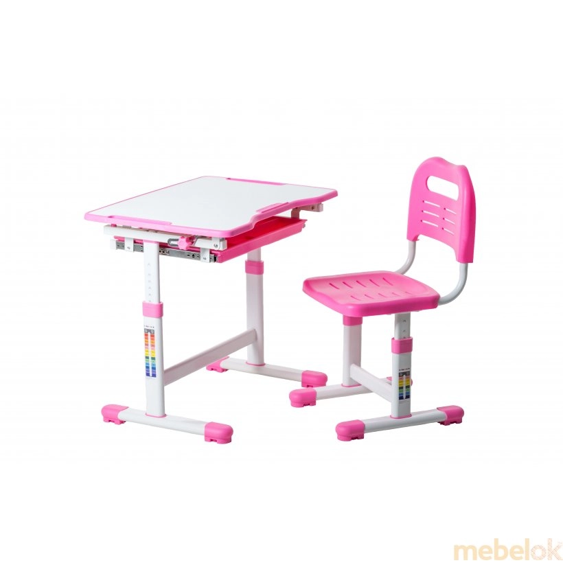 Комплект парта и стул растущие Sole Pink