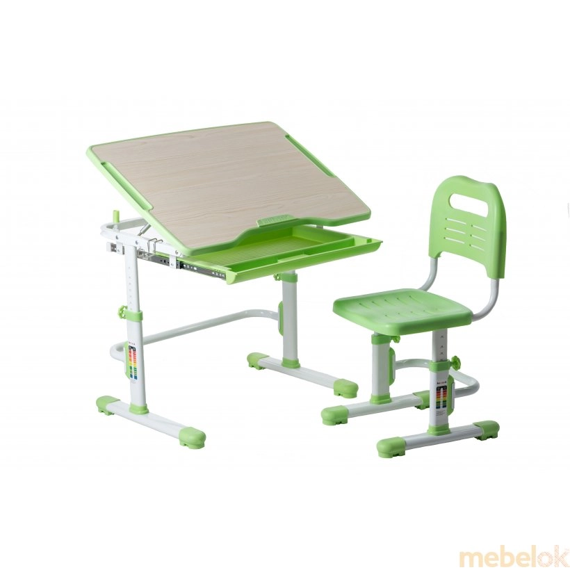 Комплект парта і стілець, що ростуть Vivo Green від фабрики FunDesk (ФанДеск)