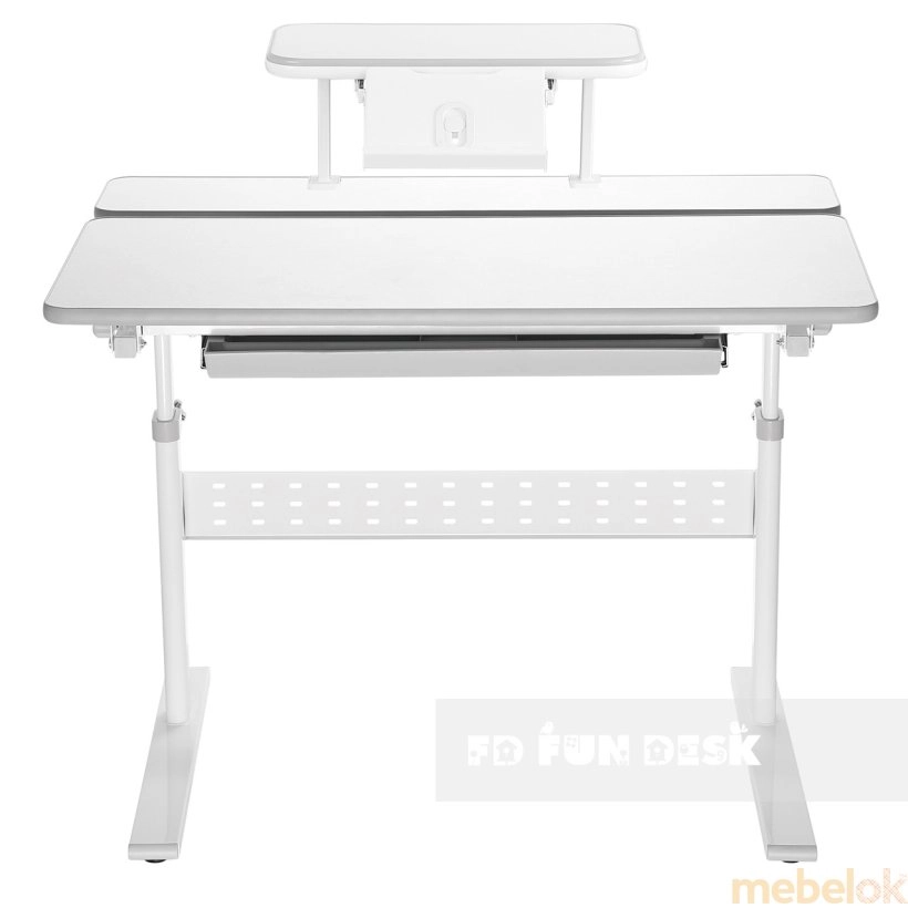 стіл з виглядом в обстановці (Парта-трансформер Colore Grey з полицею SS16 Grey)