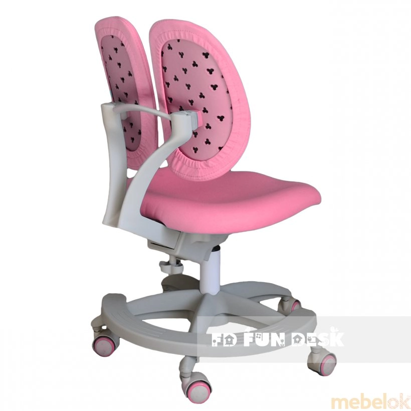 Комплект парта растущая Toru Grey и кресло Primo Pink