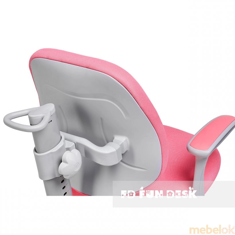 комплект Стол + Стулья с видом в обстановке (Комплект парта растущая Rimu Pink и кресло Delizia Pink)