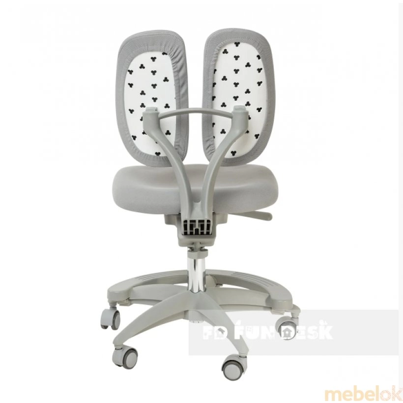комплект стіл + стілець з виглядом в обстановці (Комплект парта зростаюча Tulipa Grey та крісло Primo Grey)