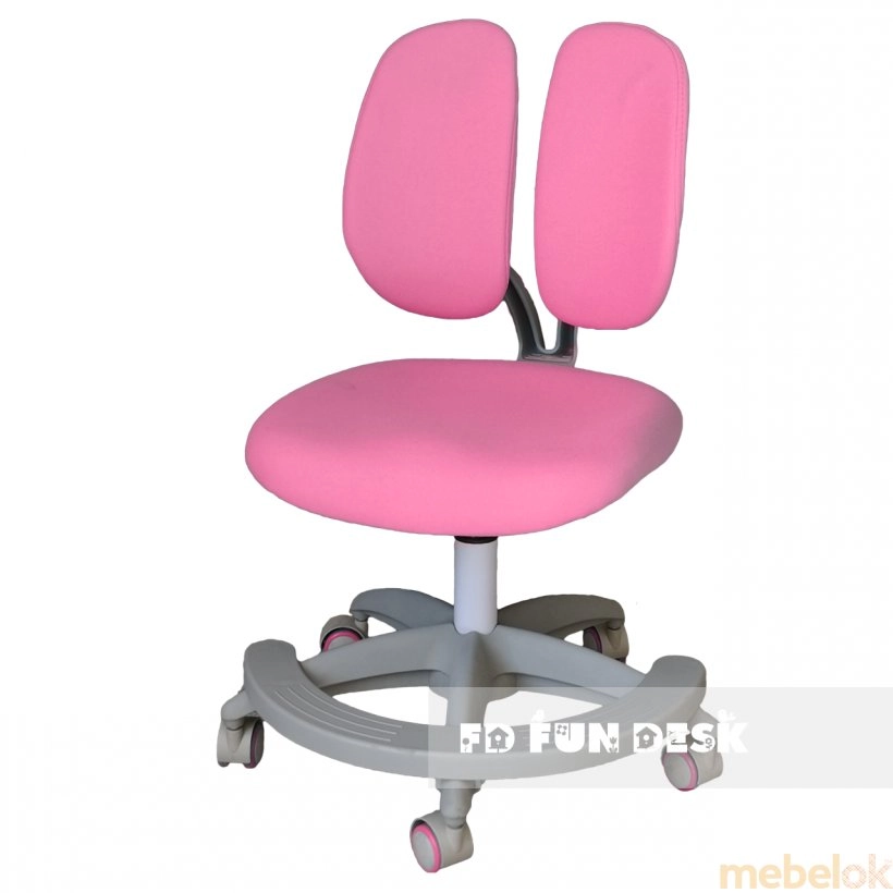 Комплект парта растущая Toru Grey и кресло Primo Pink от фабрики FunDesk (ФанДеск)