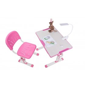 Комплект парта и стул растущие Lupin Pink