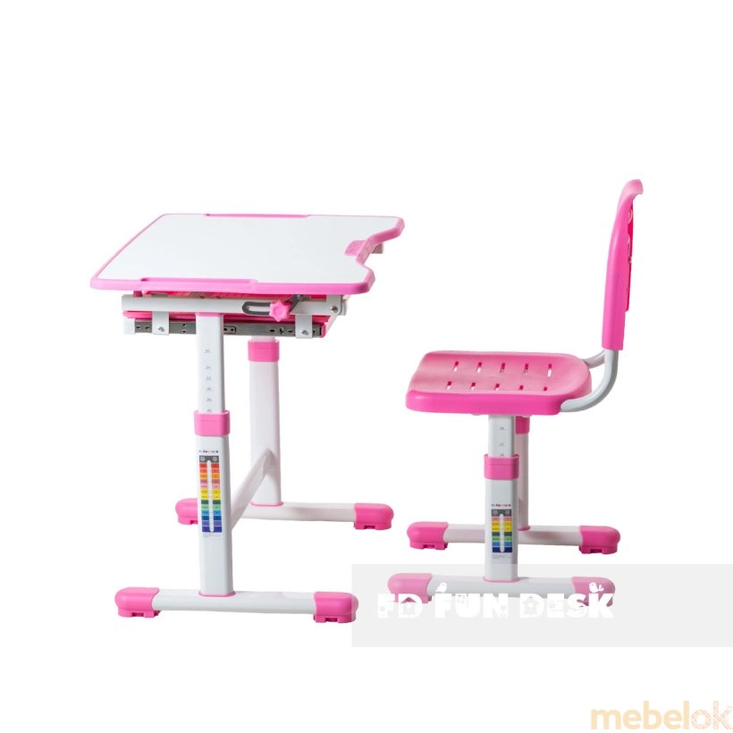 Комплект парта та стілець зростаючі Sole Pink-s від фабрики FunDesk (ФанДеск)