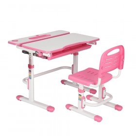 Комплект парта і стілець, що ростуть Botero Pink