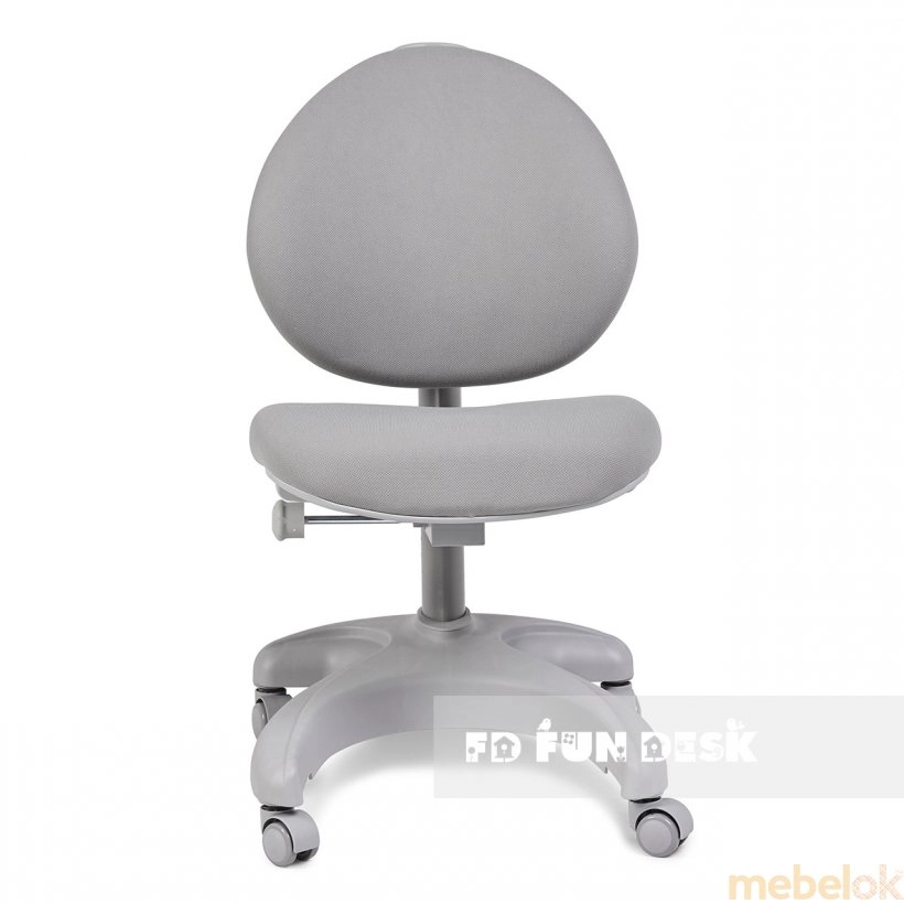 комплект стіл + стілець з виглядом в обстановці (Комплект парта зростаюча Ammi Grey та крісло Cielo Grey)