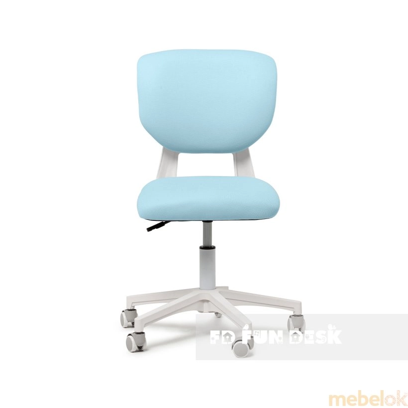 стул с видом в обстановке (Детское кресло Buono Blue с подставкой для ног)