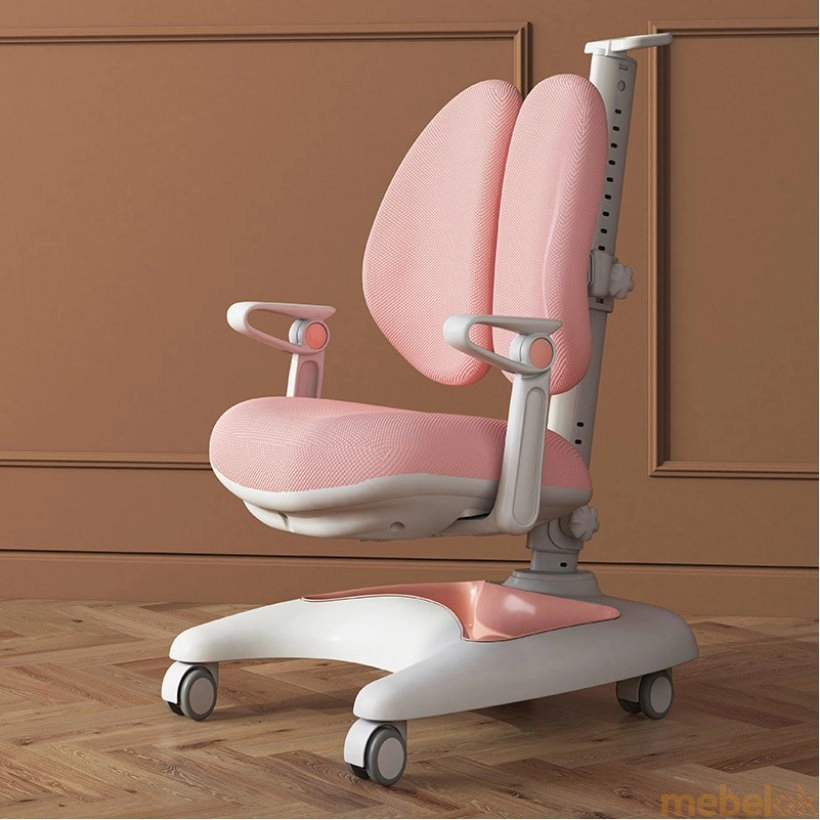 стілець з виглядом в обстановці (Крісло ортопедичне Premio Pink з підлокітниками)