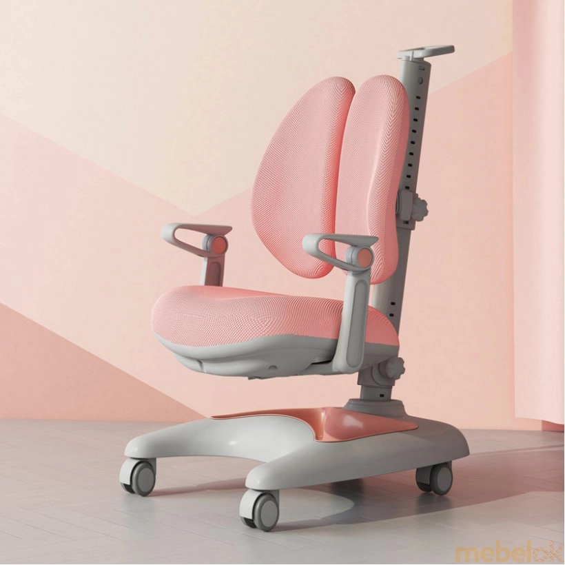 Крісло ортопедичне Premio Pink з підлокітниками від фабрики FunDesk (ФанДеск)