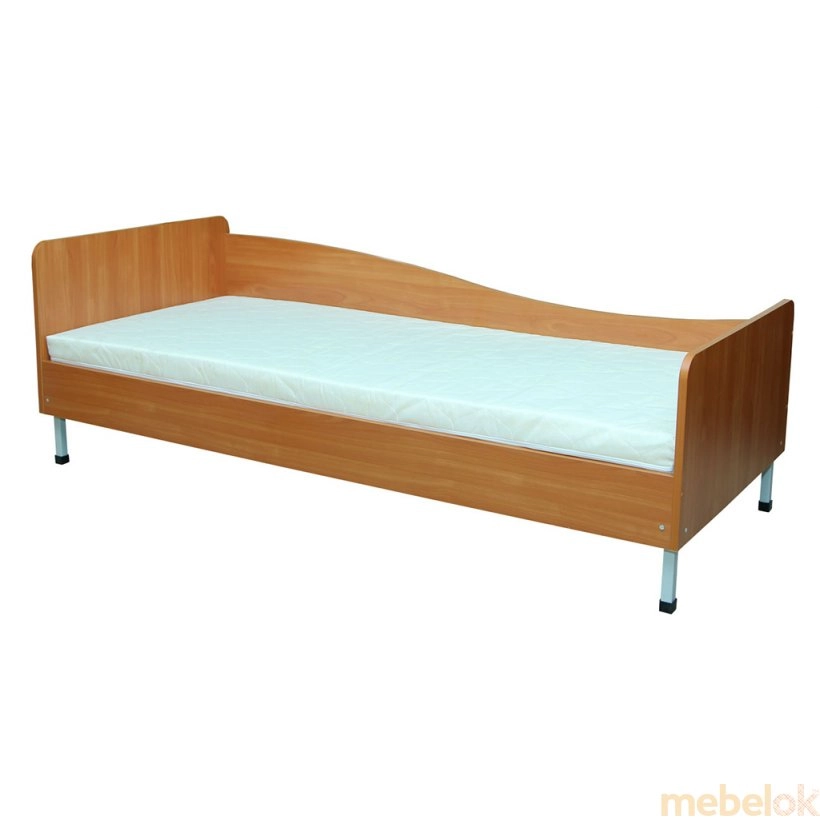Кровать односпальная с закругленными спинками 84х193 (правосторонняя)