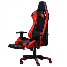 Комп'ютерне геймерське крісло Drive з підставкою для ніг BL1013 Black-red