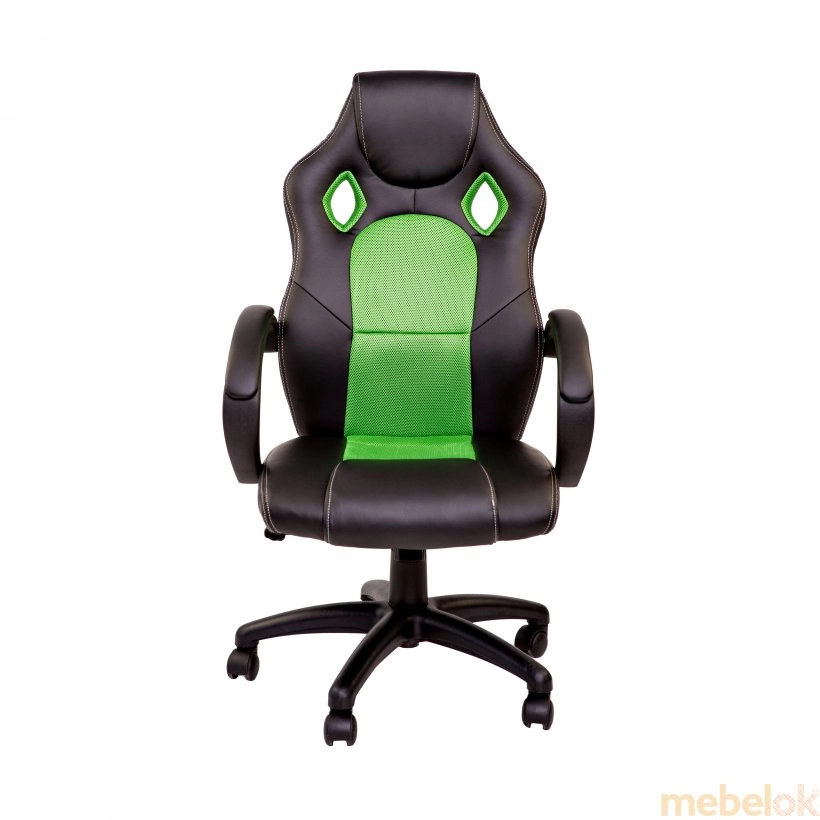 Ортопедичне комп'ютерне геймерське крісло Daytona/black-green (BL3301)