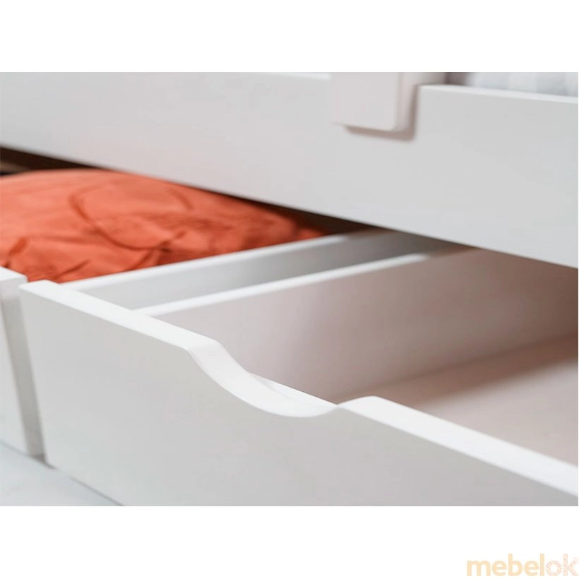 (Кровать подростковая AURORA 80x190 с ящиками окрашенная) Гойдалка