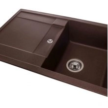 Кухонные мойки, Минимальная ширина шкафа для установки 41-50 см Цвет коричневый Ширина 51-60 см