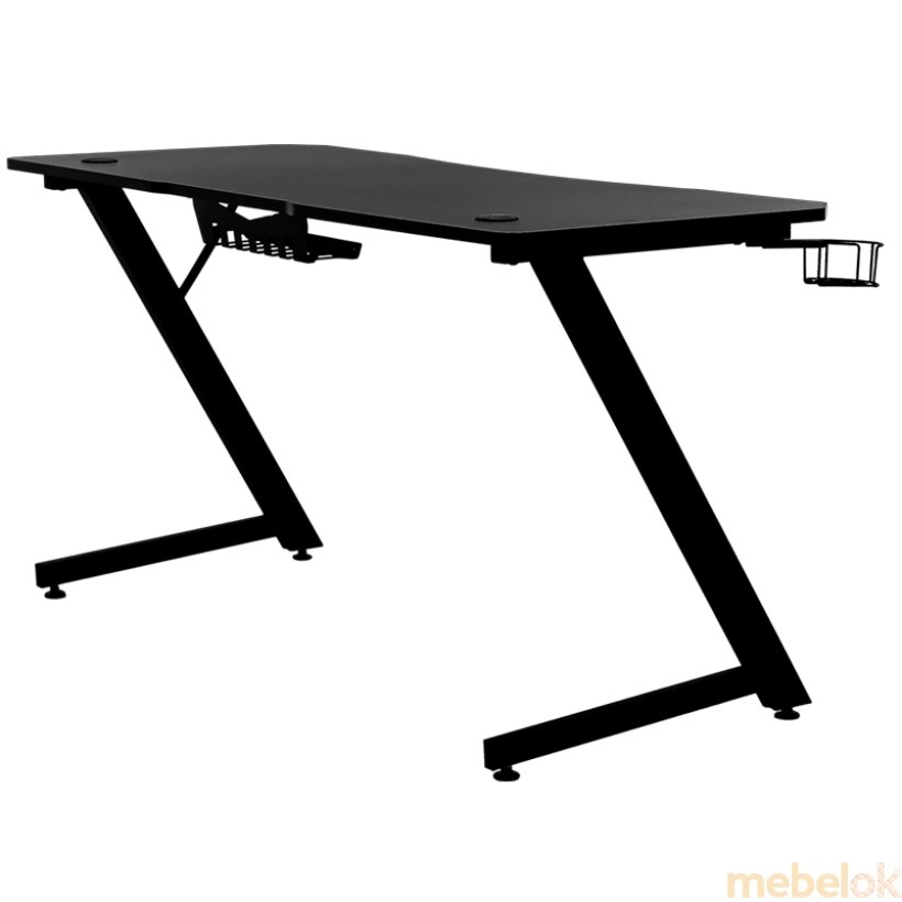 стол с видом в обстановке (Компьютерный стол Vast Essential (HTD-010) Black)
