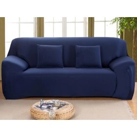 Чехол на двухместный диван 145х185 синий