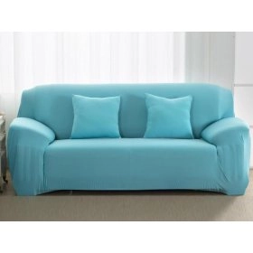 Чехол на трехместный диван 195х230 голубой