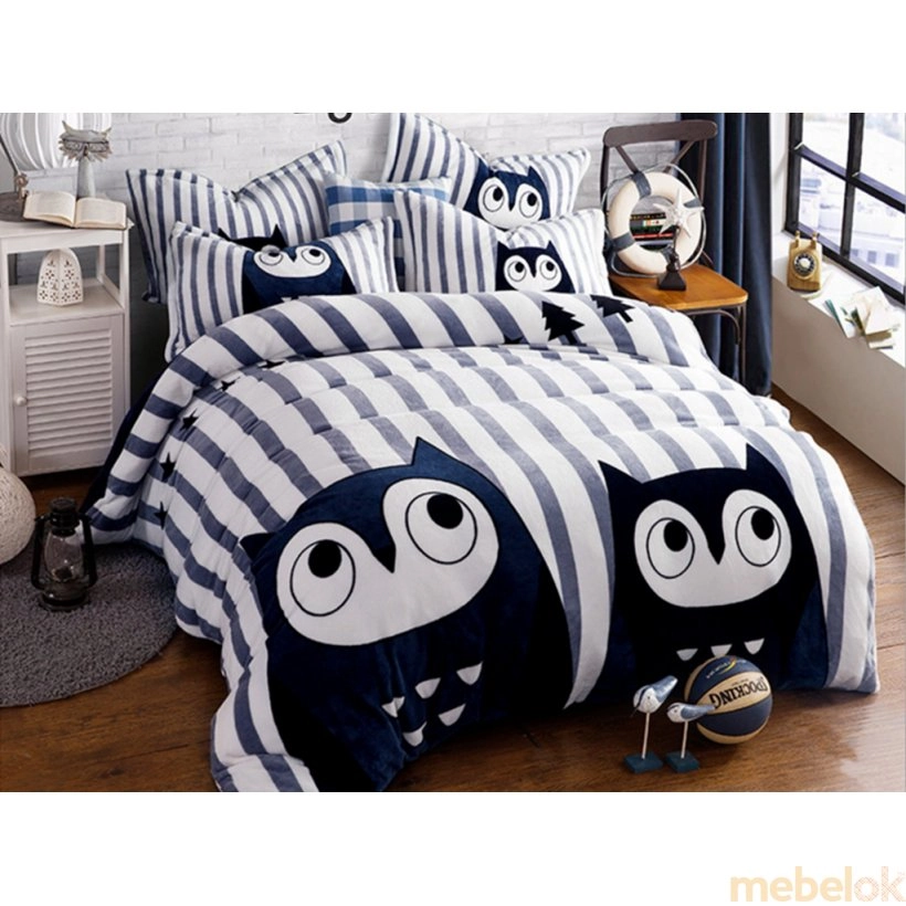 Комплект постельного белья Owls евро размер 200х230