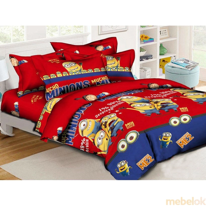 Комплект постельного белья Миньоны 4 (красные) 150х215