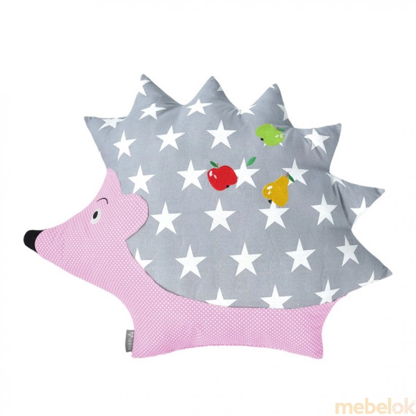 Декоративна подушка-іграшка Їжачок рожевий