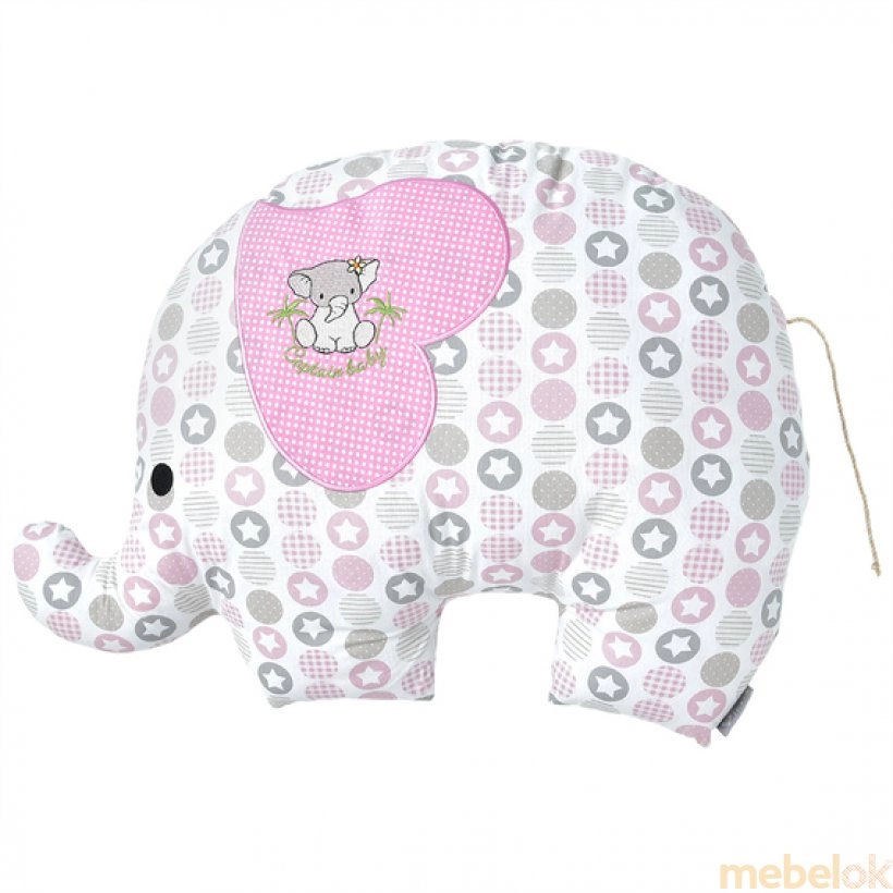Декоративна подушка-іграшка Слонік рожевий