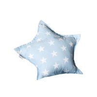 Декоративная подушка Звездочка 45х45 бело-голубая